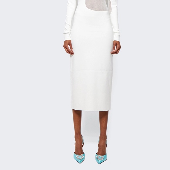 Amina Muaddi Begum Satin Slingback Pumps in Turquoise - Picture 9 of 10